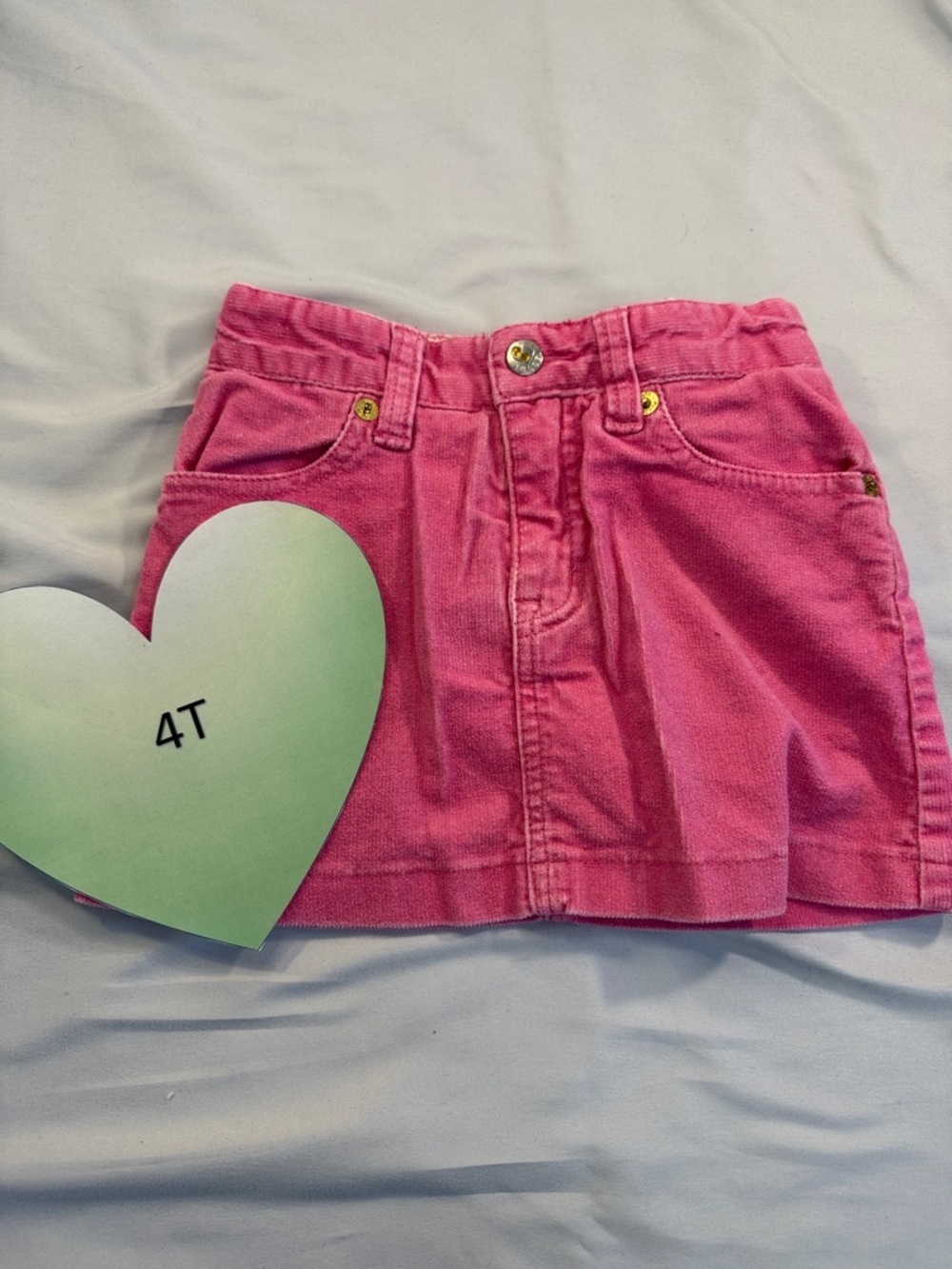 The children’s place - pink sparkle, corduroy skirt. Size 4